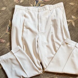Men's Classic Cream Silk Pants 38x27